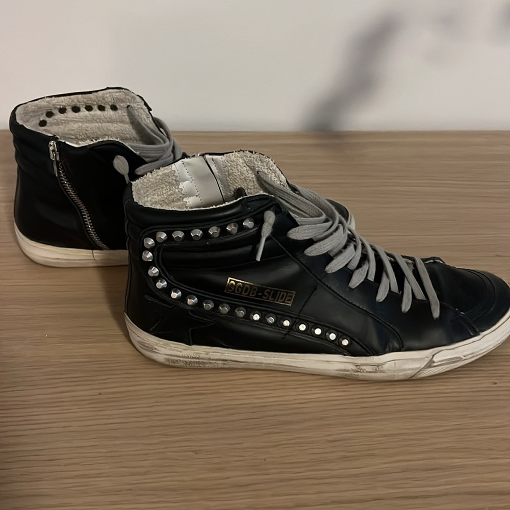 Golden Goose Slide Size 41 Black Leather Studded SSENSE Private Edition - Picture 5 of 9